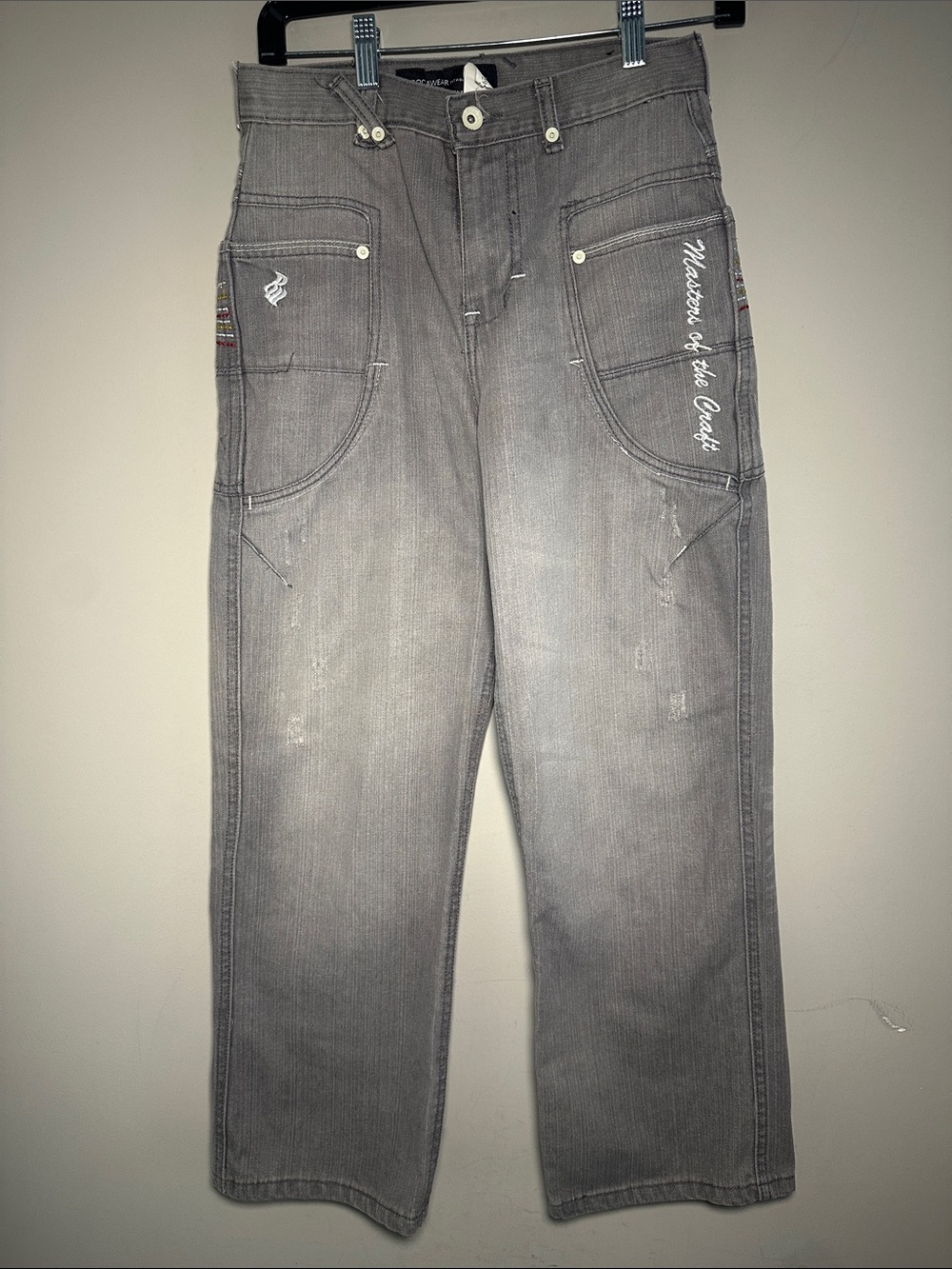 Roca Wear vintage rare y2k wide leg graphic 1999 patched Jeans